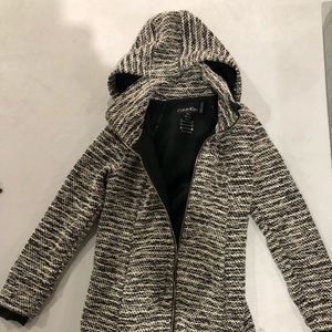 Calvin Klein Light Spring Tweed Look Coat Size S